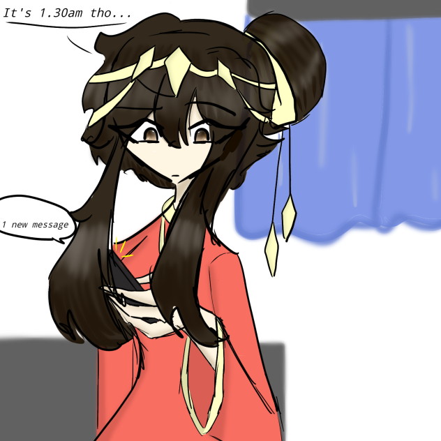 Crystal or Wu lele in her room