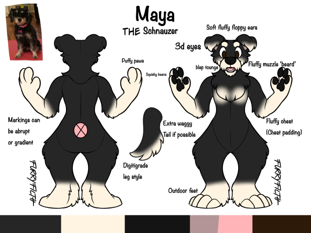 Maya Schnauzer Fursuit reference