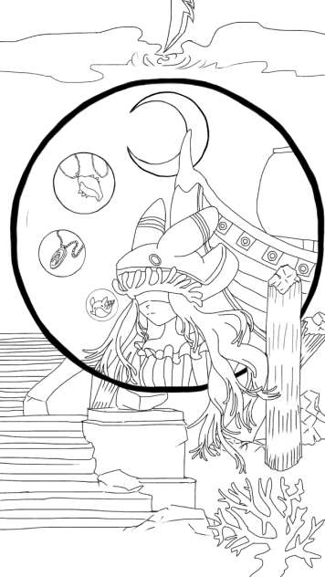 線画   オレカのポワン