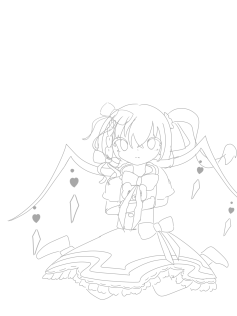 ラフ止まりの絵(´・∀・｀)