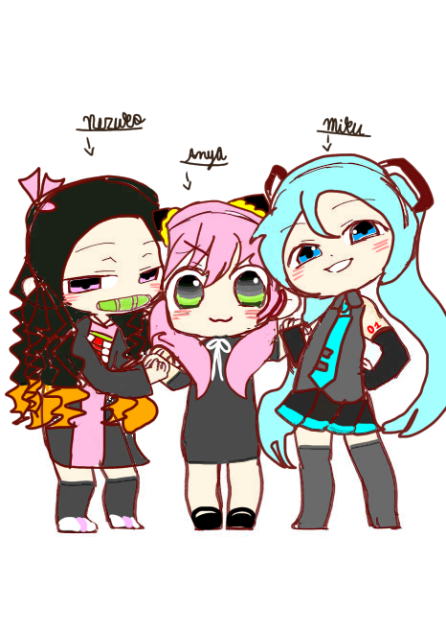 Who should I draw nezuko Anya  miku done