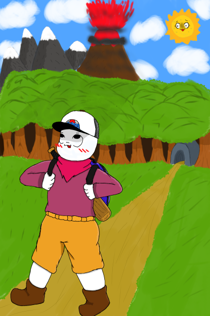 little boy goes adventuring