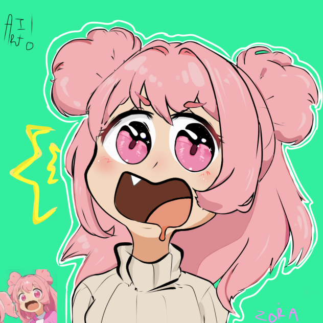 Redrawing ai art - ibisPaint