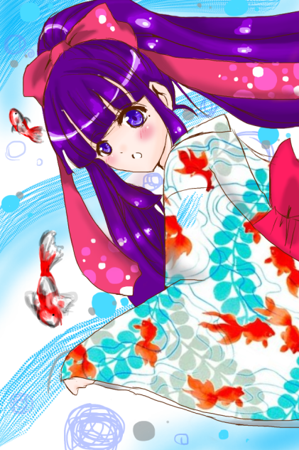 金魚と浴衣(再)