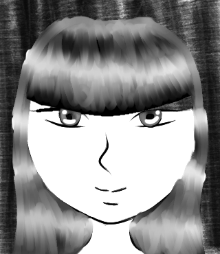 Blackdark girl with Light Black hair