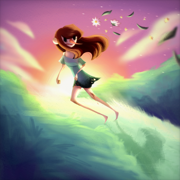 flowers in the wind