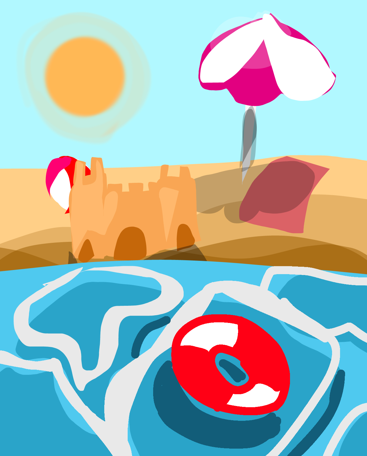 day at the beach - ibisPaint