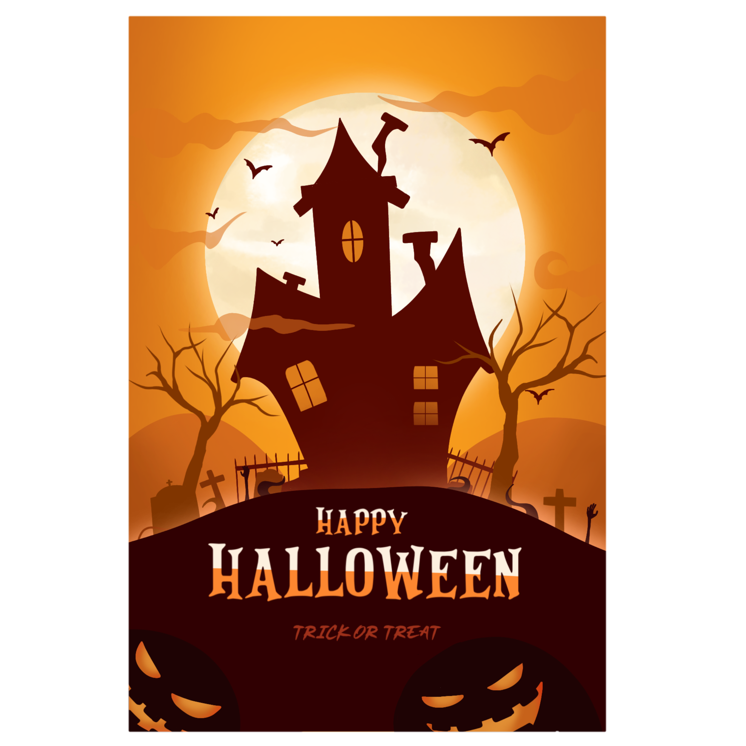 Halloween Yellow Poster ibisPaint