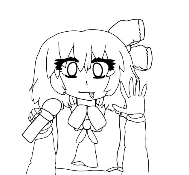 闇を操るアイドル❓線画