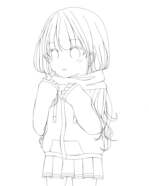 Soft Scarf lineart