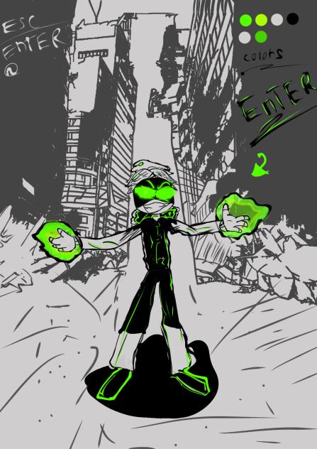 Enter in the manga style