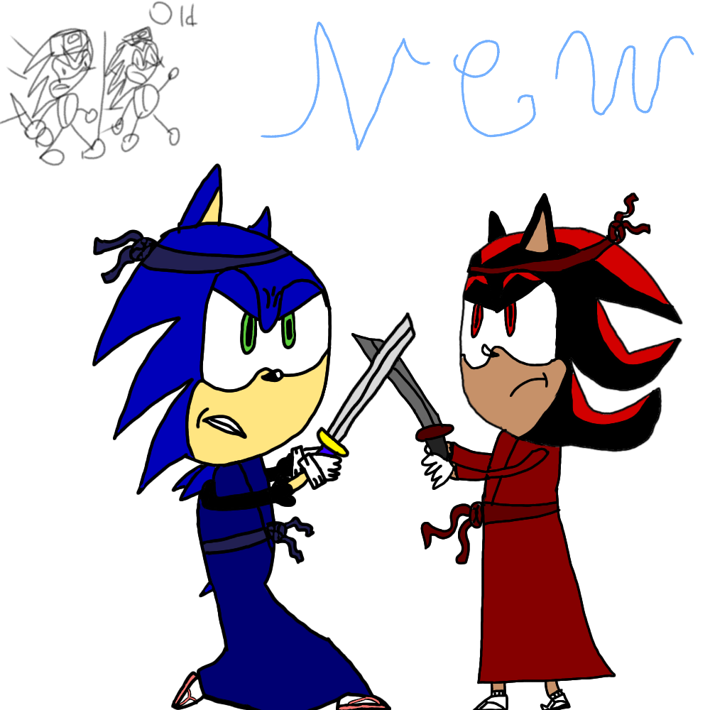 Sonic And Shadow Anime Battle! - ibisPaint
