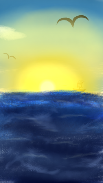 【雰囲気で】夜明けの海