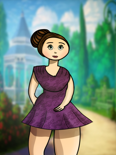a girl with beautiful dress