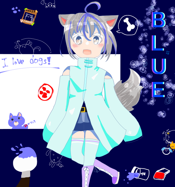 🔵🟦💙🩵+🐾🐶🐕