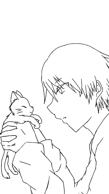 【線画】えおえおさん《色塗りお願いします！》