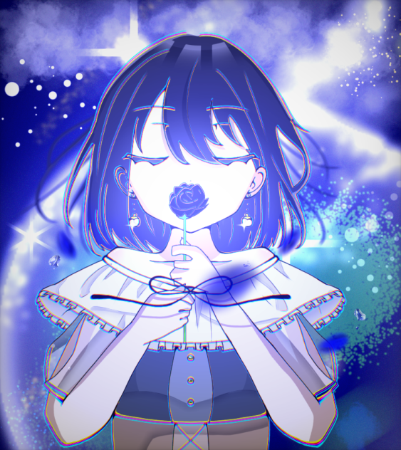 青薔薇。