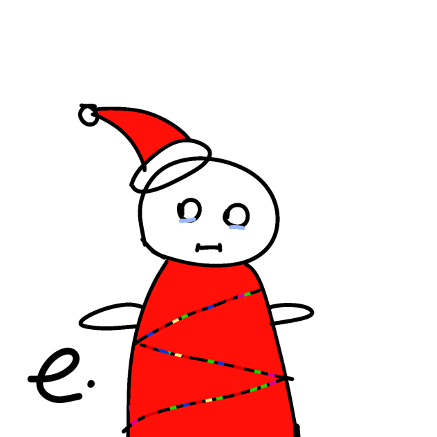 tied up with Christmas lights