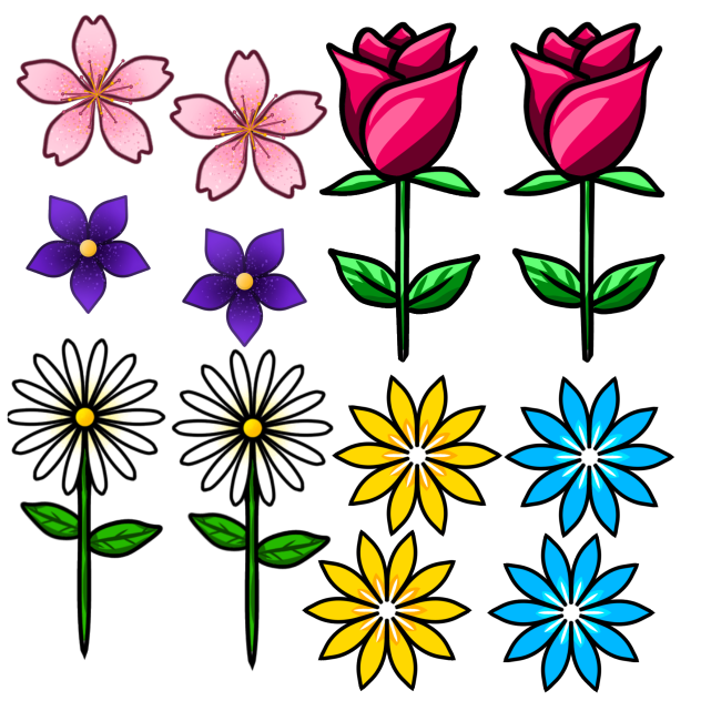 Flower stickers 2