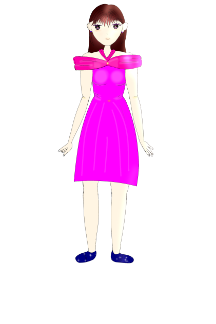 2girl full body simple draw