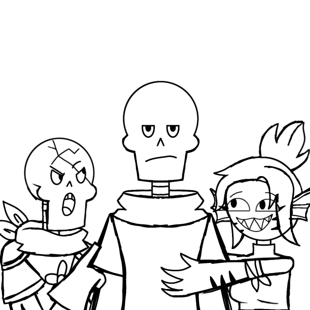 he looks so done with them lol sketch