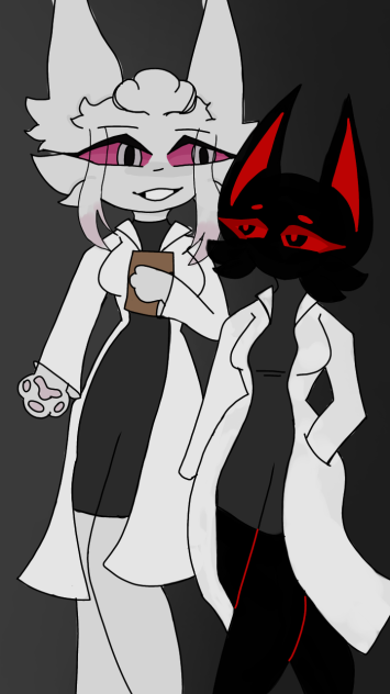 Borrdy and Lola working at H.M.F