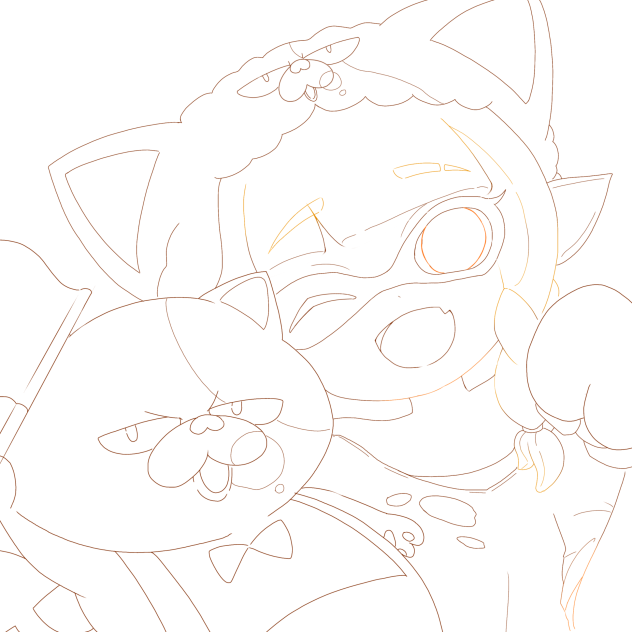 イカガールとジャッジくんの塗り絵🐱