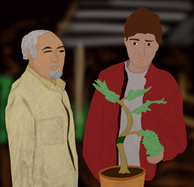 The Karate Kid Bonsai Tree Scene ibisPaint