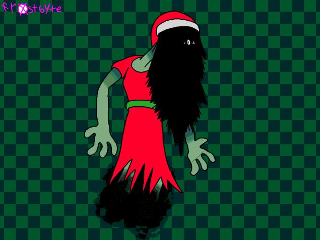 her Christmas doodle