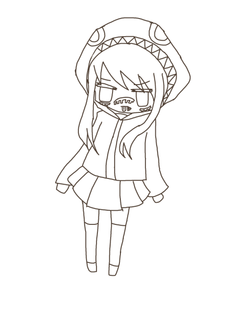 マトリョシカ 線画塗って下さい