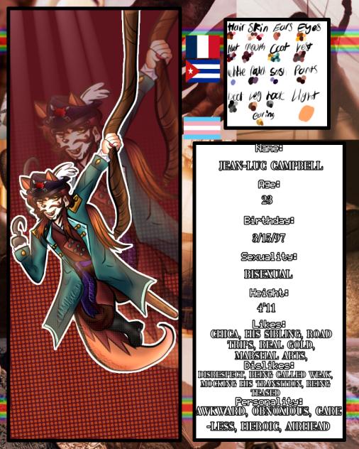 Foxy the Pirate Foxy character sheet