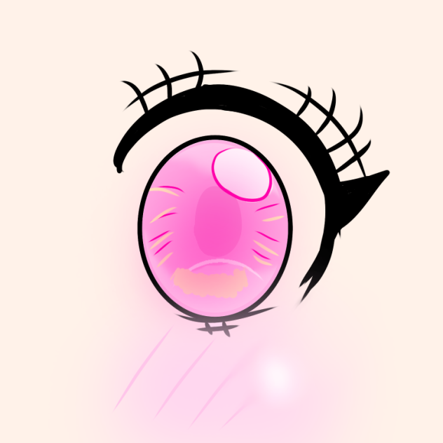 ピンクの目