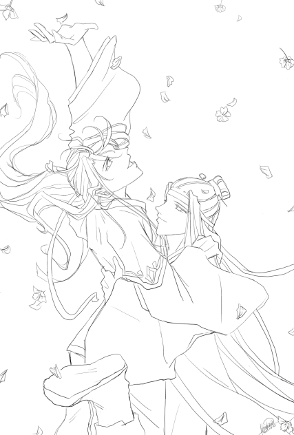 魔道祖師　藍湛魏嬰　桜🌸