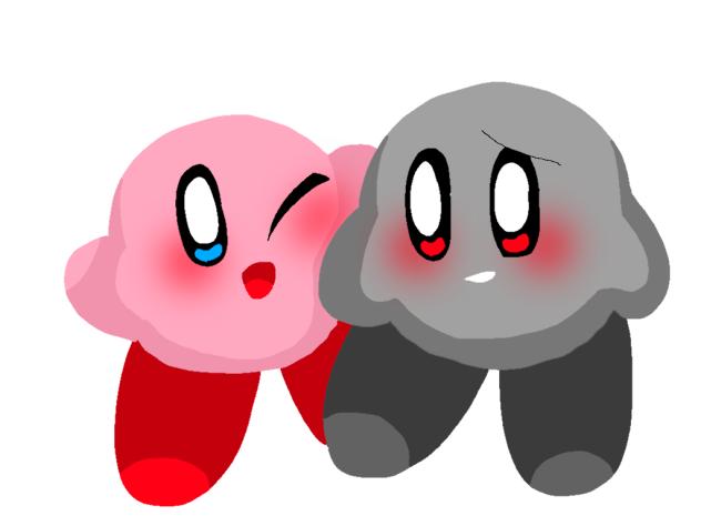 シャドウカービィとカービィ