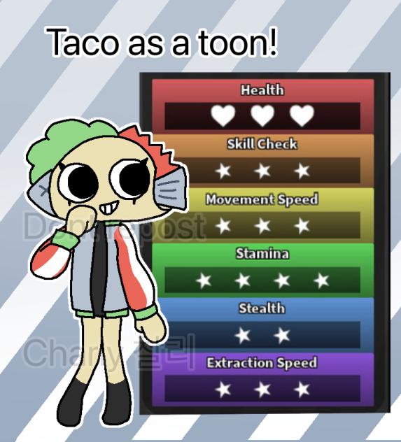 Taco from BFB as a toon