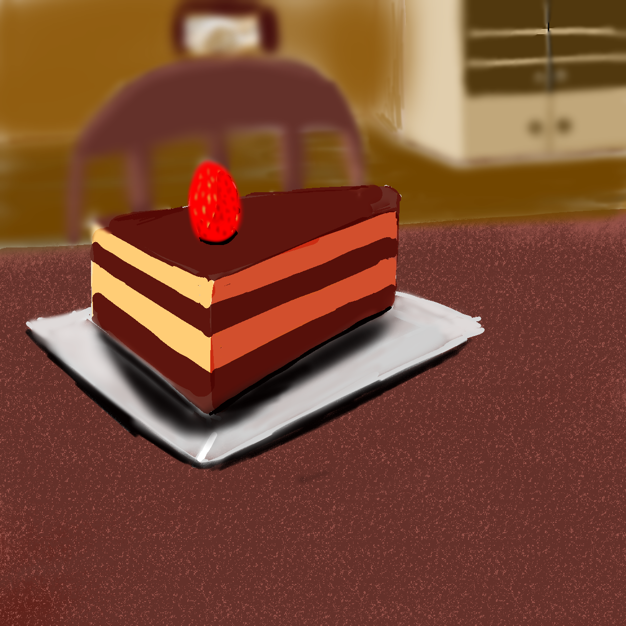 chocolate cake - ibisPaint
