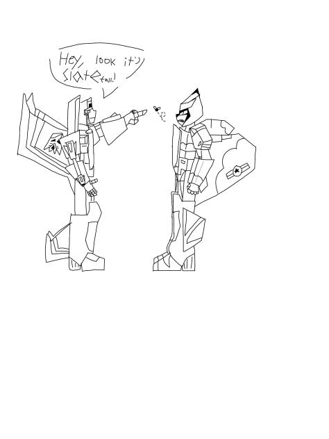Starscream vs. slatefall uncolored
