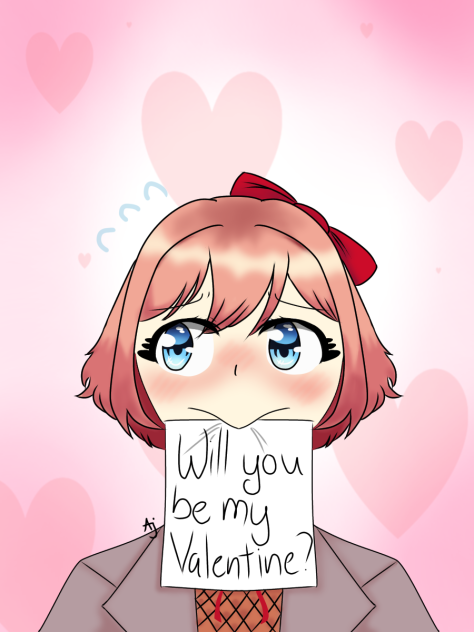 Sayori asks you to be her Valentine!