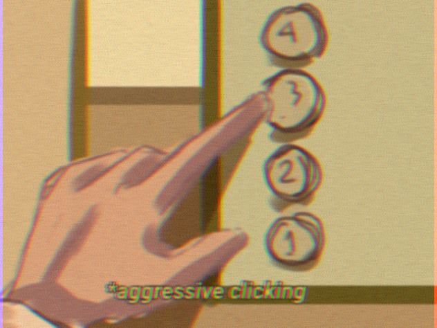 stuck in the elevator with mio