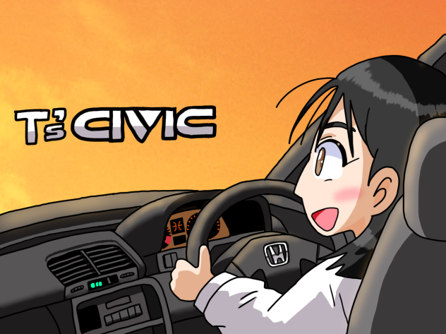 オカムラさんカーの中