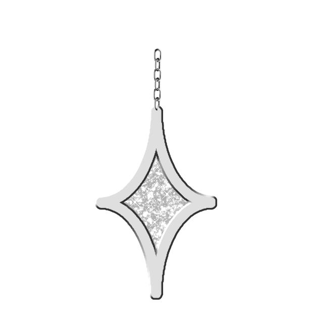 Y2K Accessory bead Light diamond Silver