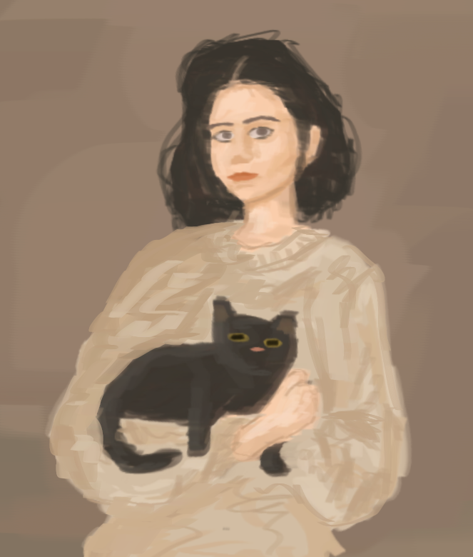 a cat'n da lap - ibisPaint