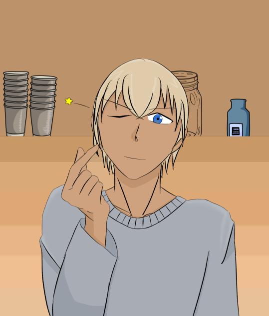 指ハートをする安室さん