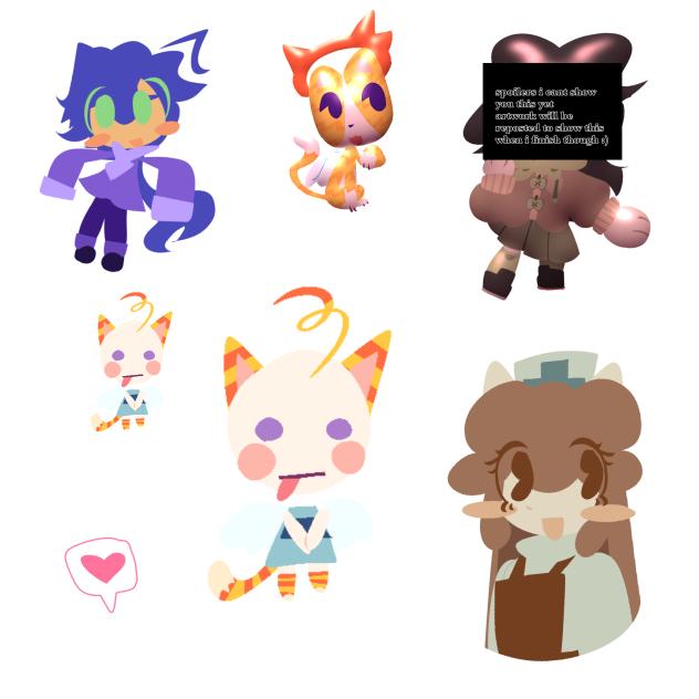 kitty stickers (human pfp)