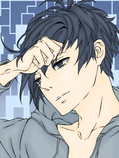 線画 ため息 塗らせていただきました