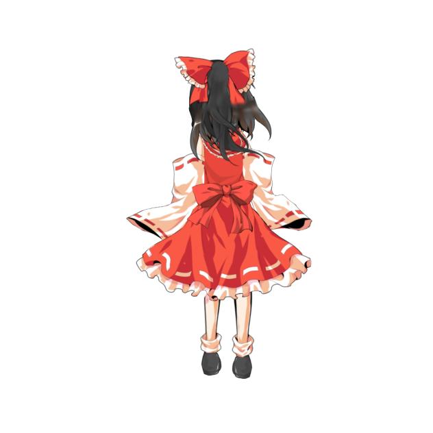 [東方立ち絵改変]霊夢後ろ姿