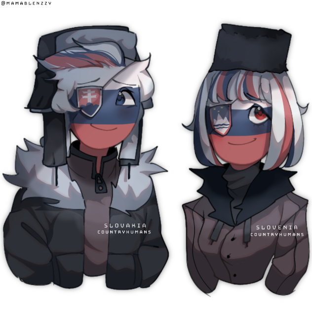 Slovakia & Slovenia - Countryhumans