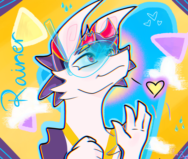 ☔️🩵‼️Fanart for Folded Rain‼️🩵☔️