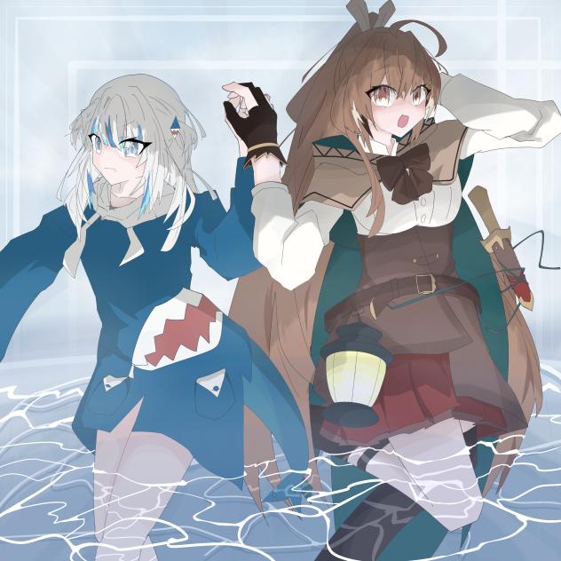 七詩ムメイ＆がうる・ぐら　描いてみた！