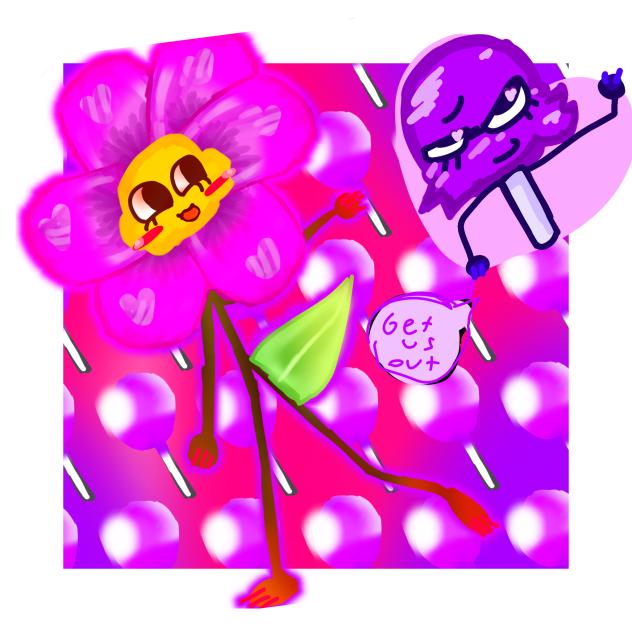 lolipop and flower
